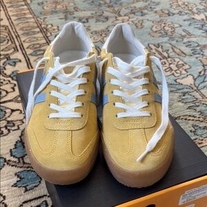NIB Gola Yellow and Blue Sneakers with Suede Upper